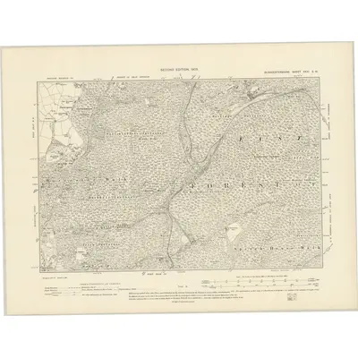 1901 Map of Gloucestershire XXXI.SW, 1903 Print