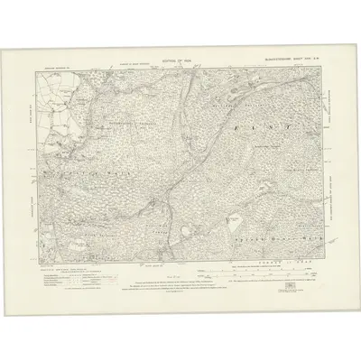 1920 Map of Gloucestershire XXXI.SW, 1924 Print
