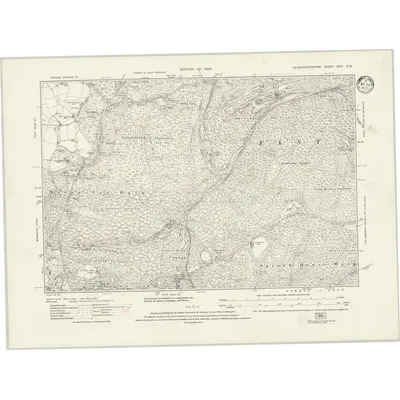 1920 Map of Gloucestershire XXXI.SW, 1933 Print