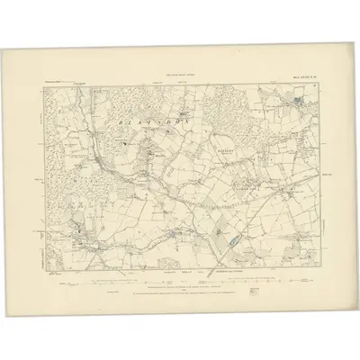 1879 Map of Gloucestershire XXXII.NW, 1884 Print