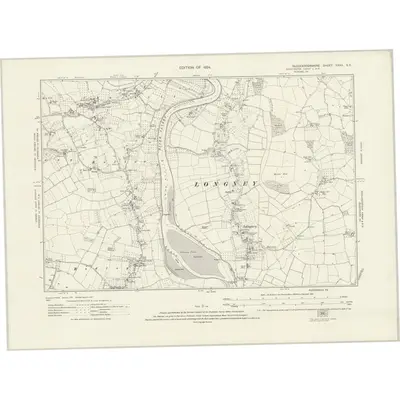 1920 Map of Gloucestershire XXXII.SE, 1924 Print