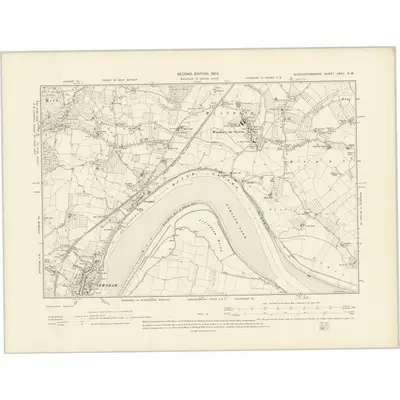 1901 Map of Gloucestershire XXXII.SW, 1903 Print