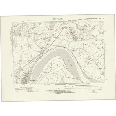 1920 Map of Gloucestershire XXXII.SW, 1924 Print