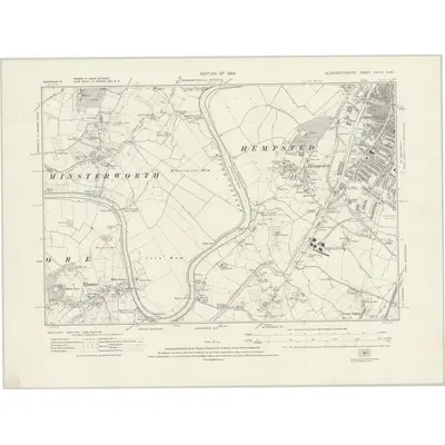 1921 Map of Gloucestershire XXXIII.NW, 1924 Print
