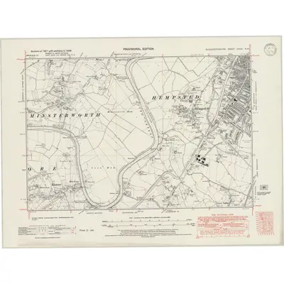 1938 Map of Gloucestershire XXXIII.NW, 1946 Print