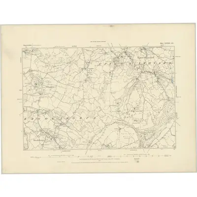 1881 Map of Gloucestershire XXXIII.SE, 1884 Print