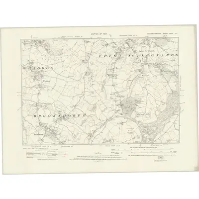 1921 Map of Gloucestershire XXXIII.SE, 1924 Print