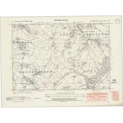 1938 Map of Gloucestershire XXXIII.SE, 1946 Print