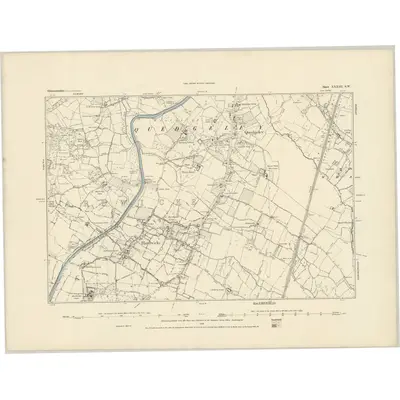 1882 Map of Gloucestershire XXXIII.SW, 1884 Print