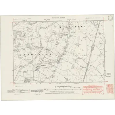 1938 Map of Gloucestershire XXXIII.SW, 1946 Print
