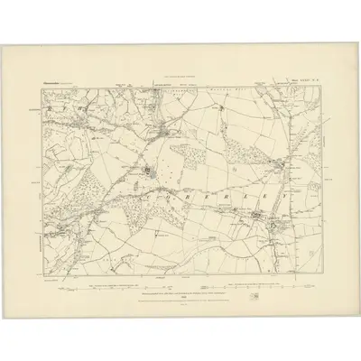 1882 Map of Gloucestershire XXXIV.NE, 1883 Print