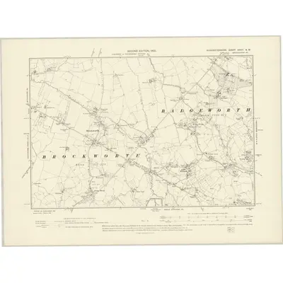 1900 Map of Gloucestershire XXXIV.NW, 1903 Print