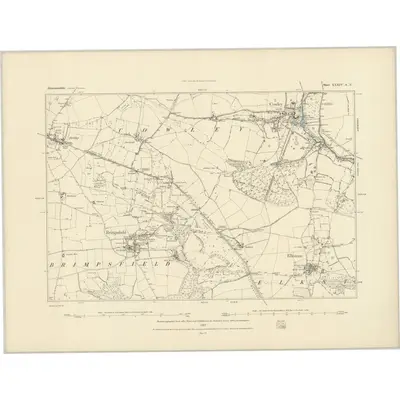 1881 Map of Gloucestershire XXXIV.SE, 1883 Print