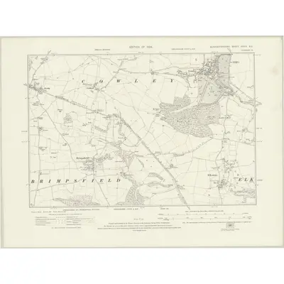 1920 Map of Gloucestershire XXXIV.SE, 1924 Print