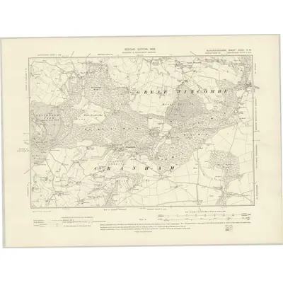 1901 Map of Gloucestershire XXXIV.SW, 1903 Print