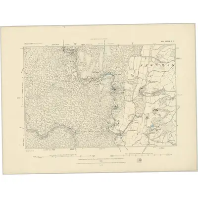 1878 Map of Gloucestershire XXXIX.NE, 1884 Print
