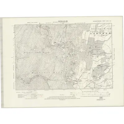 1920 Map of Gloucestershire XXXIX.NE, 1924 Print