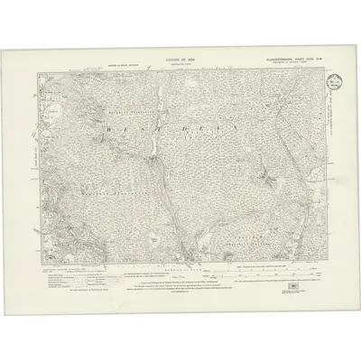 1920 Map of Gloucestershire XXXIX.NW, 1934 Print