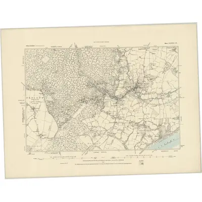 1878 Map of Gloucestershire XXXIX.SE, 1884 Print