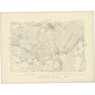 1878 Map of Gloucestershire XXXIX.SW, 1883 Print