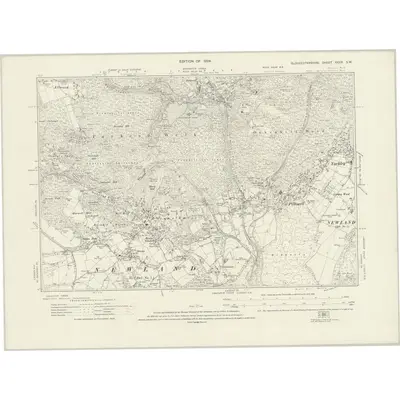 1920 Map of Gloucestershire XXXIX.SW, 1924 Print