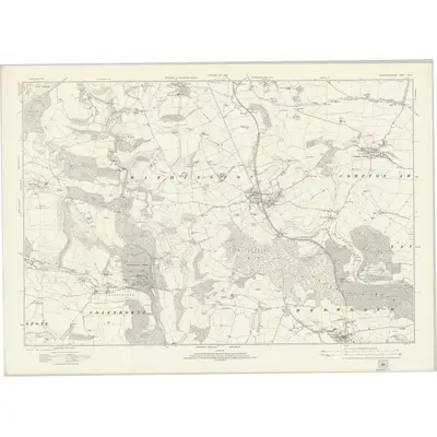 1920 Map of Gloucestershire XXXV, 1924 Print