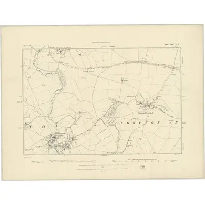 1882 Map of Gloucestershire XXXV.NE, 1883 Print