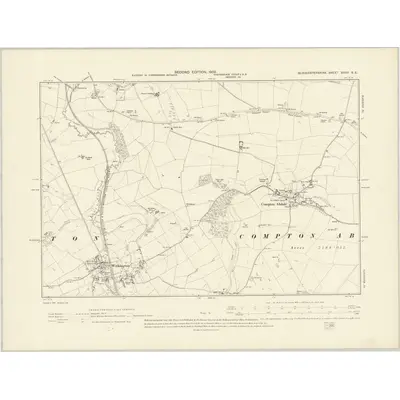1901 Map of Gloucestershire XXXV.NE, 1903 Print