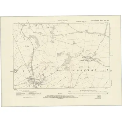 1920 Map of Gloucestershire XXXV.NE, 1924 Print