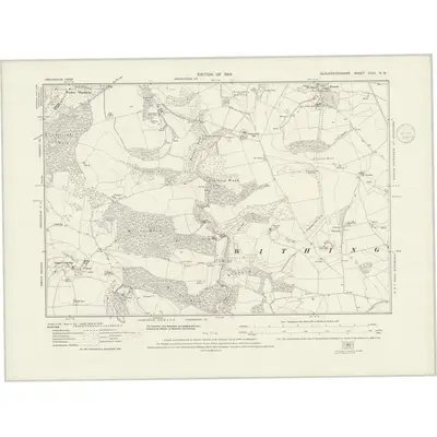 1920 Map of Gloucestershire XXXV.NW, 1936 Print
