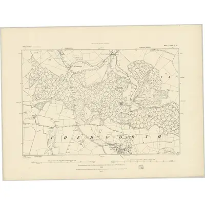 1882 Map of Gloucestershire XXXV.SE, 1883 Print