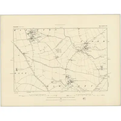 1882 Map of Gloucestershire XXXVI.NW, 1883 Print