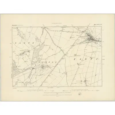 1882 Map of Gloucestershire XXXVI.SW, 1883 Print