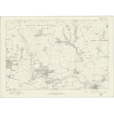 1919 Map of Gloucestershire XXXVII, 1923 Print
