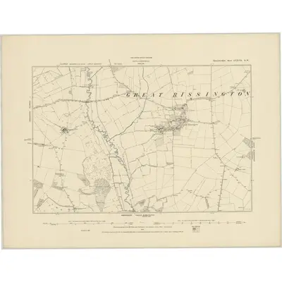 1881 Map of Gloucestershire XXXVII.NW, 1886 Print