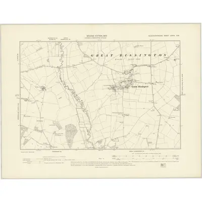 1900 Map of Gloucestershire XXXVII.NW, 1903 Print