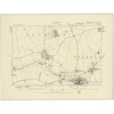 1880 Map of Gloucestershire XXXVII.SE, 1886 Print