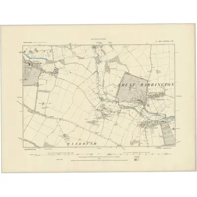 1881 Map of Gloucestershire XXXVII.SW, 1886 Print