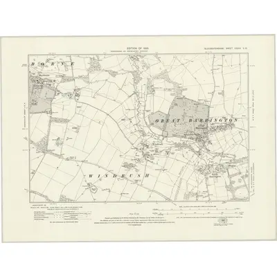 1919 Map of Gloucestershire XXXVII.SW, 1923 Print