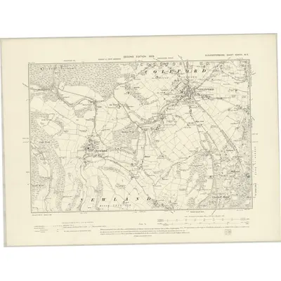 1900 Map of Gloucestershire XXXVIII.NE, 1903 Print