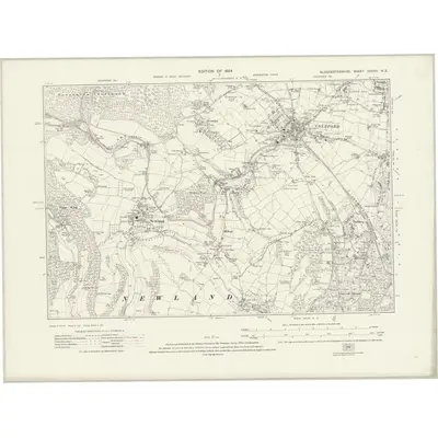 1920 Map of Gloucestershire XXXVIII.NE, 1924 Print