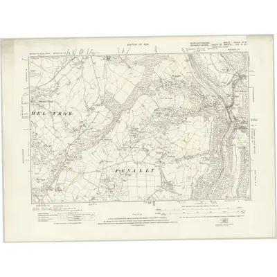 1920 Map of Gloucestershire XXXVIII.NW, 1924 Print