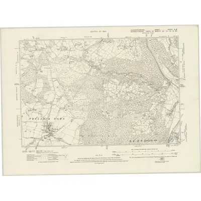 1920 Map of Gloucestershire XXXVIII.SW, 1924 Print