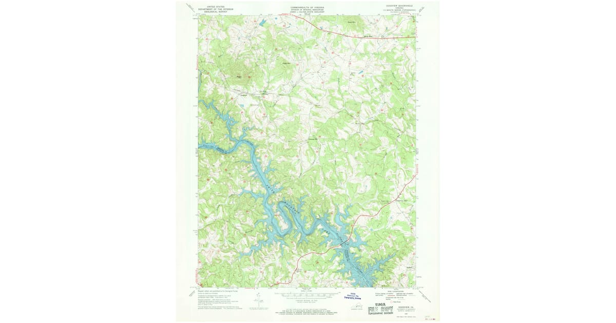 1967 Map of Goodview, Bedford County, VA — High-Res | Pastmaps