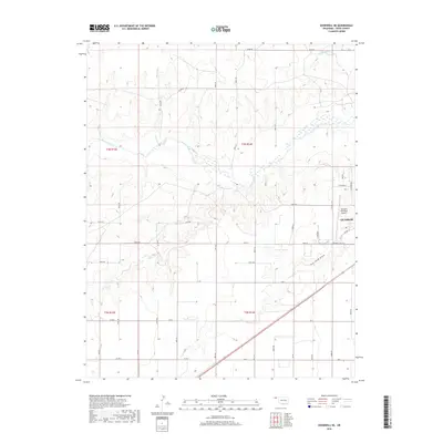 2018 Map of Goodwell NE, 2018 Print