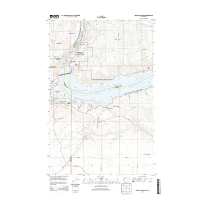 2014 Map of Grand Coulee Dam, 2014 Print