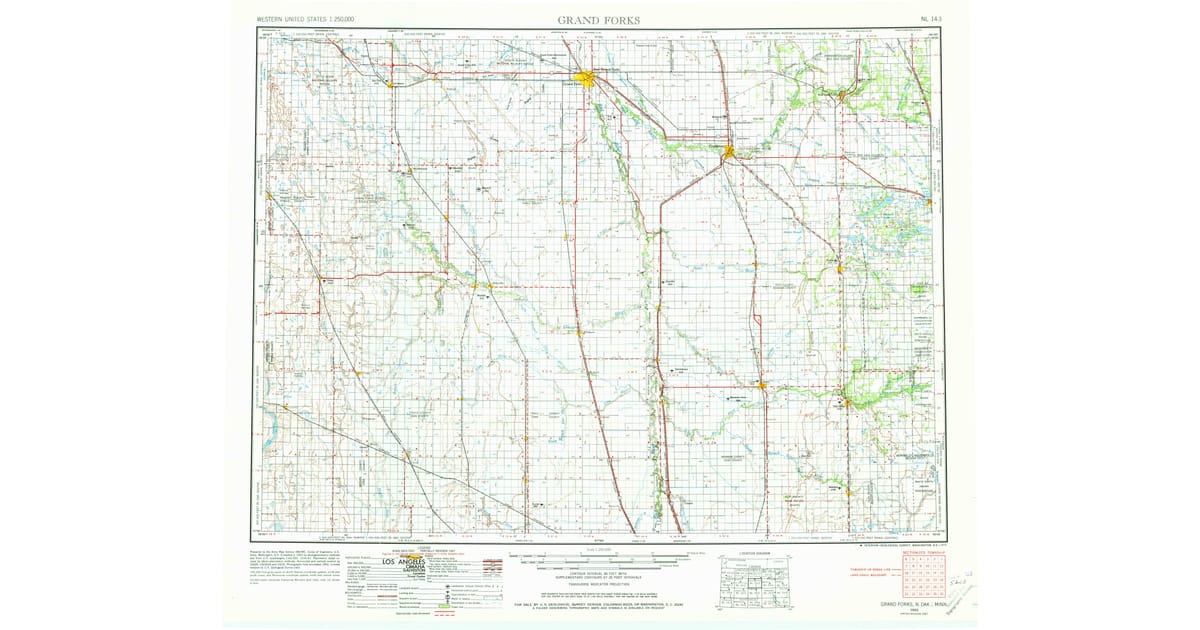 1950s Maps of Argusville ND - Grand Forks Grand Forks County Nd Usgs Topo 1952 P1967 Og 1200x630