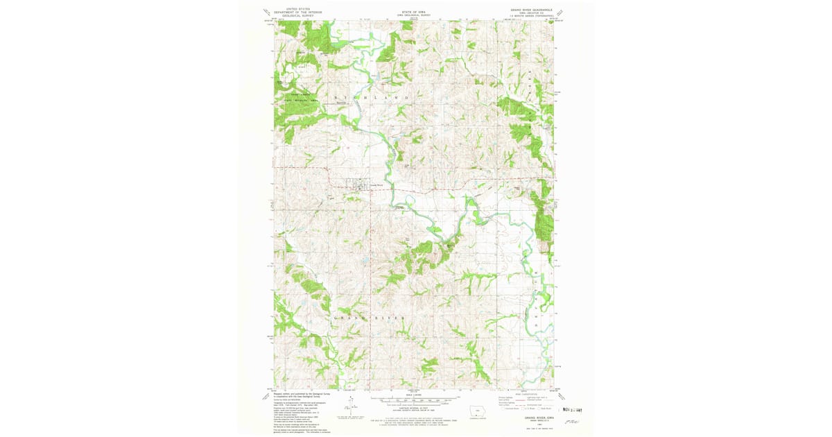 Decatur County Iowa Plant Map.pdf 1981 Map of Grand River, IA — High-Res | Pastmaps