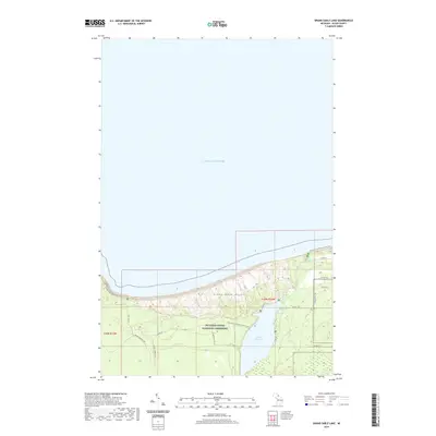 2019 Map of Grand Sable Lake, 2019 Print