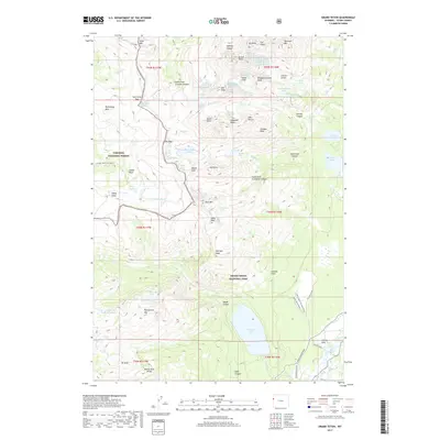 2017 Map of Grand Teton, 2017 Print